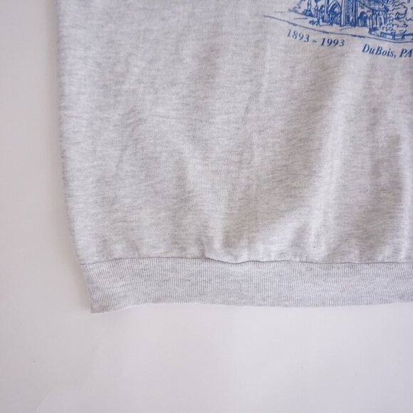 Vintage '93 Jerzees Gray St Catherine Dubois Church Travel Crewneck Sweater XL - Picture 6 of 11